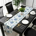 thumbnail image 1 of Blue Spring Floral Cotton Linen Small Table Runner 13 x 48 inch Watercolor Botanical Elegant Non-slip Rectangular Dining Table Decor for Wedding Party Holiday Dinner, 1 of 8