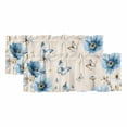 thumbnail image 1 of Blue Spring Floral Curtain Valances for Windows, Kitchen Valance Window Treatments Panel 2 Pack, Vintage Butterfly Botanical Rod Pocket Short Curtains for Bathroom Bedroom 60 x 18 Inch, 1 of 8