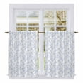 thumbnail image 1 of Blue Spring Floral Kitchen Curtains, Elegant Watercolor Summer Botanical Light Filtering Window Curtain Panels, 2Pcs Rod Pocket Window Treatments Set for RV Dining Room Study Room 42x45 Inches, 1 of 9
