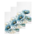 thumbnail image 1 of Blue Spring Floral Kitchen Dish Towels for Drying Dishes Set of 3, Summer Botanical Elegant Art Waffle Weave Microfiber Hand Tea Bathroom Towels Quick Dry & Absorbent Towel 15.7x23.6, 1 of 7