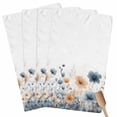 thumbnail image 1 of Blue Spring Floral Kitchen Towel Dish Cloths Set of 4, Microfiber Soft Kitchen Hand Towels, Orange Summer Botanical Watercolor Absorbent Quick Drying Dishcloths 18 x 28 Inches, 1 of 8