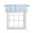 thumbnail image 1 of Blue Spring Floral Kitchen Valances for Windows Farmhouse Linen Window Valance Curtain for Living Room Window Treatment Spring Blooms Botanical Seasonal Valance Rod Pocket Topper Drape, 42 x 12 Inch, 1 of 6