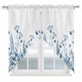 thumbnail image 1 of Blue Spring Floral Swag Curtains for Kitchen/Bedroom/Living Room, Watercolor Elegant Pastoral Flowers Scalloped Curtains 63 Inch Long, Window Swag Topper Curtains Valances 2 Panels Set 36"x63", 1 of 8