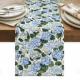 thumbnail image 1 of Blue Spring Floral Table Runner - 108 Inch Long, Kitchen Dining Table Runner Dresser Scarves, Watercolor Flowers Pastoral Farmhouse Decor for Coffee Tables Wedding Party Banquet, 1 of 8