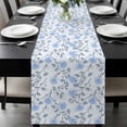 thumbnail image 1 of Blue Spring Floral Table Runner 108 Inches Long, Flowers Leaves Pastoral Botanical Kitchen Coffee Dining Table Decoration for Home Party Birthday Wedding Home Decor 13x108 Inches, 1 of 8