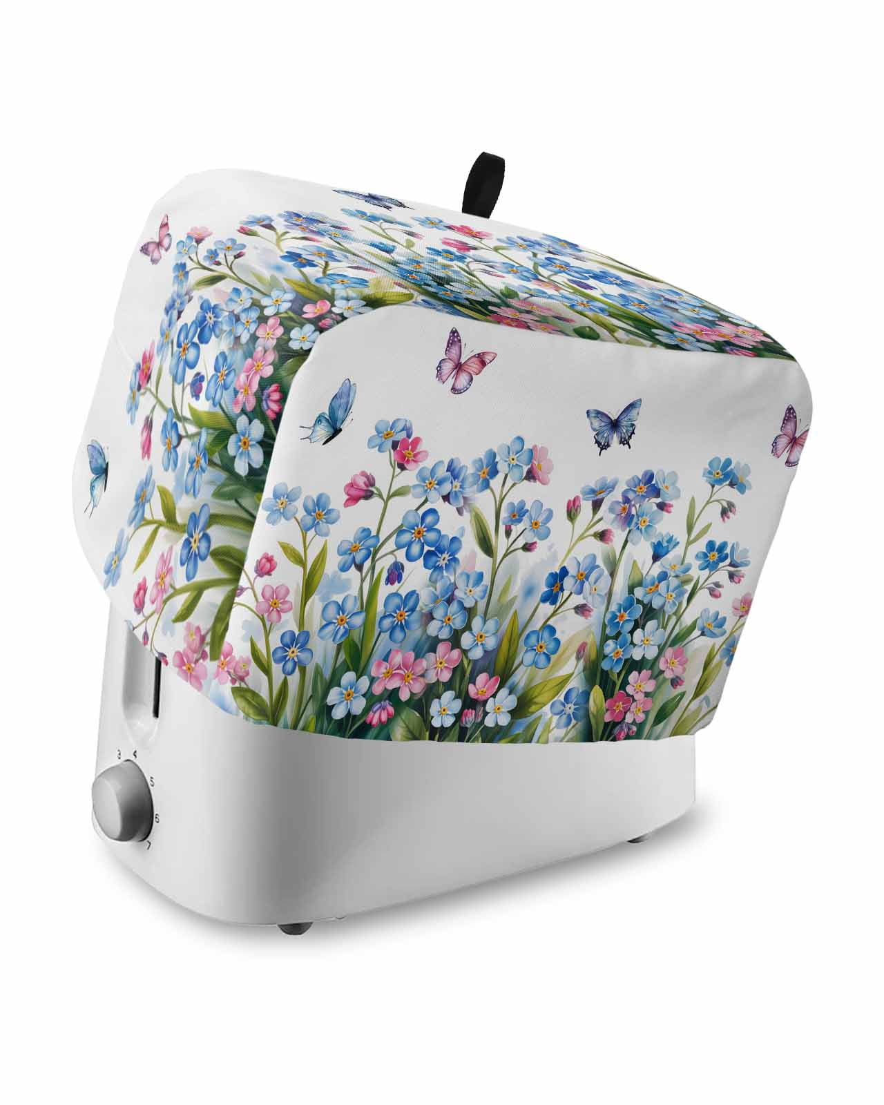 Blue Spring Floral Toaster Cover 2 Slice, Small Kitchen Appliance ...