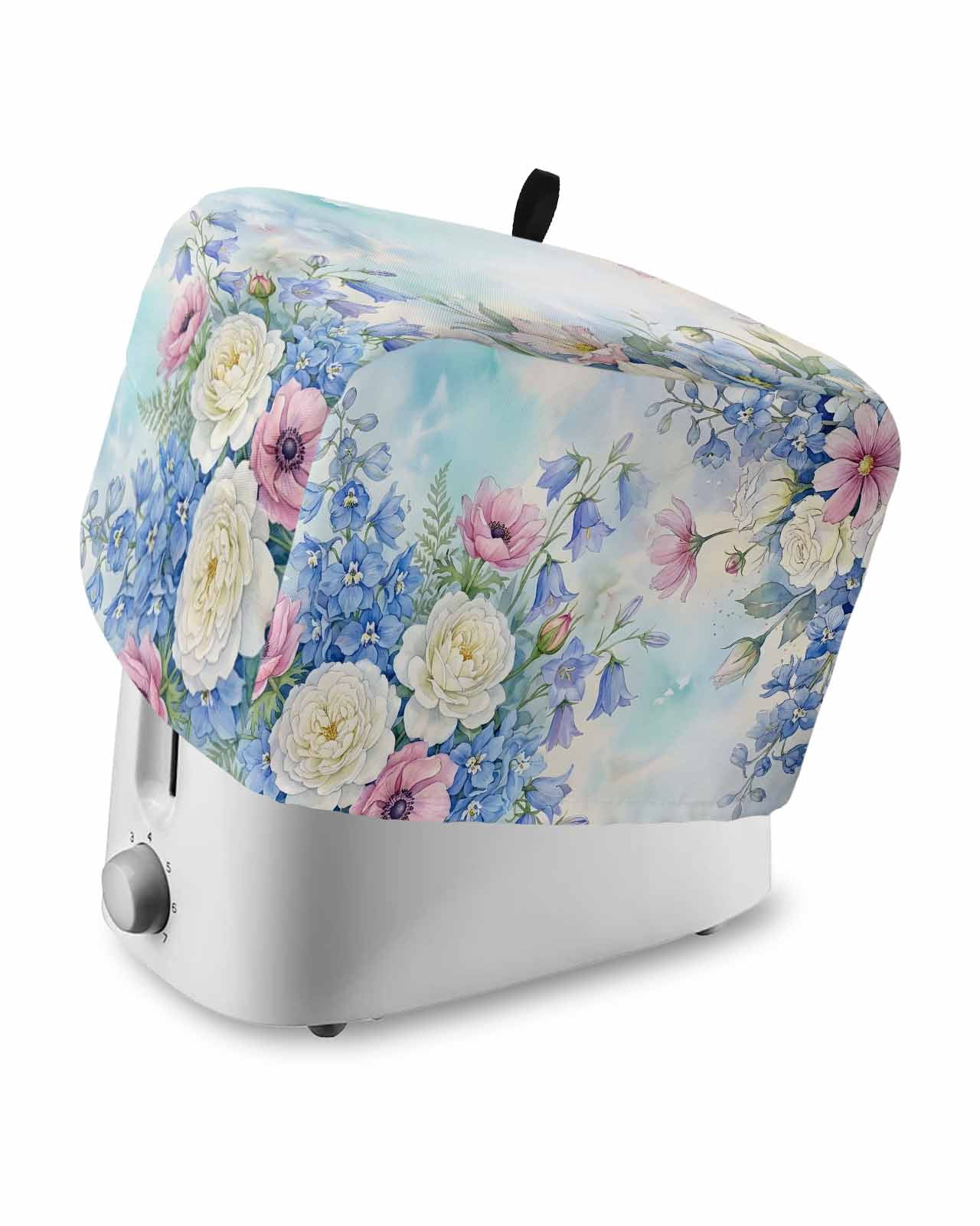 Blue Spring Floral Toaster Cover 2 Slice, Small Kitchen Appliance ...