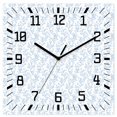 thumbnail image 1 of Blue Spring Floral Wooden Wall Clock Silent Non Ticking, Summer Botanical Watercolor Square Wall Clocks Battery Operated, Decor Clock for Home Office, Living Room, Kitchen, 10 Inch, 1 of 9