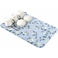 thumbnail image 1 of Blue Spring Flower Dish Drying Mat for Kitchen Counter, Super Absorbent Quick Dry Coffee Bar Mat Pad Thin Diatomaceous Sink Mat Non Slip Dish Drainer Mat 16x18 Retro Country French Style Summer Herb, 1 of 6