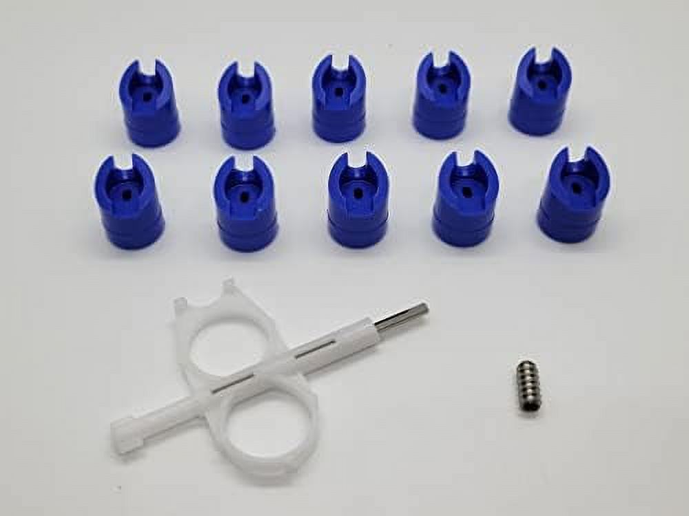 Blue Sprinkler Nozzles 10 Pack, Same Size Nozzles (2.5 GPM) with Nozzle and Adjusting Tool