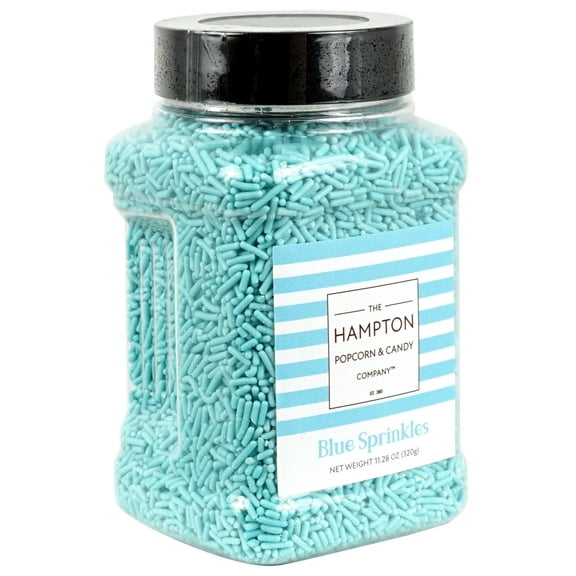 Blue Sprinkles Jimmies 11.28 oz, Blue Sprinkles For Cake Decorating, Cake Sprinkles, Sprinkles For Baking, Ice Cream & More, Light Blue Sprinkles, The Hampton Candy Company