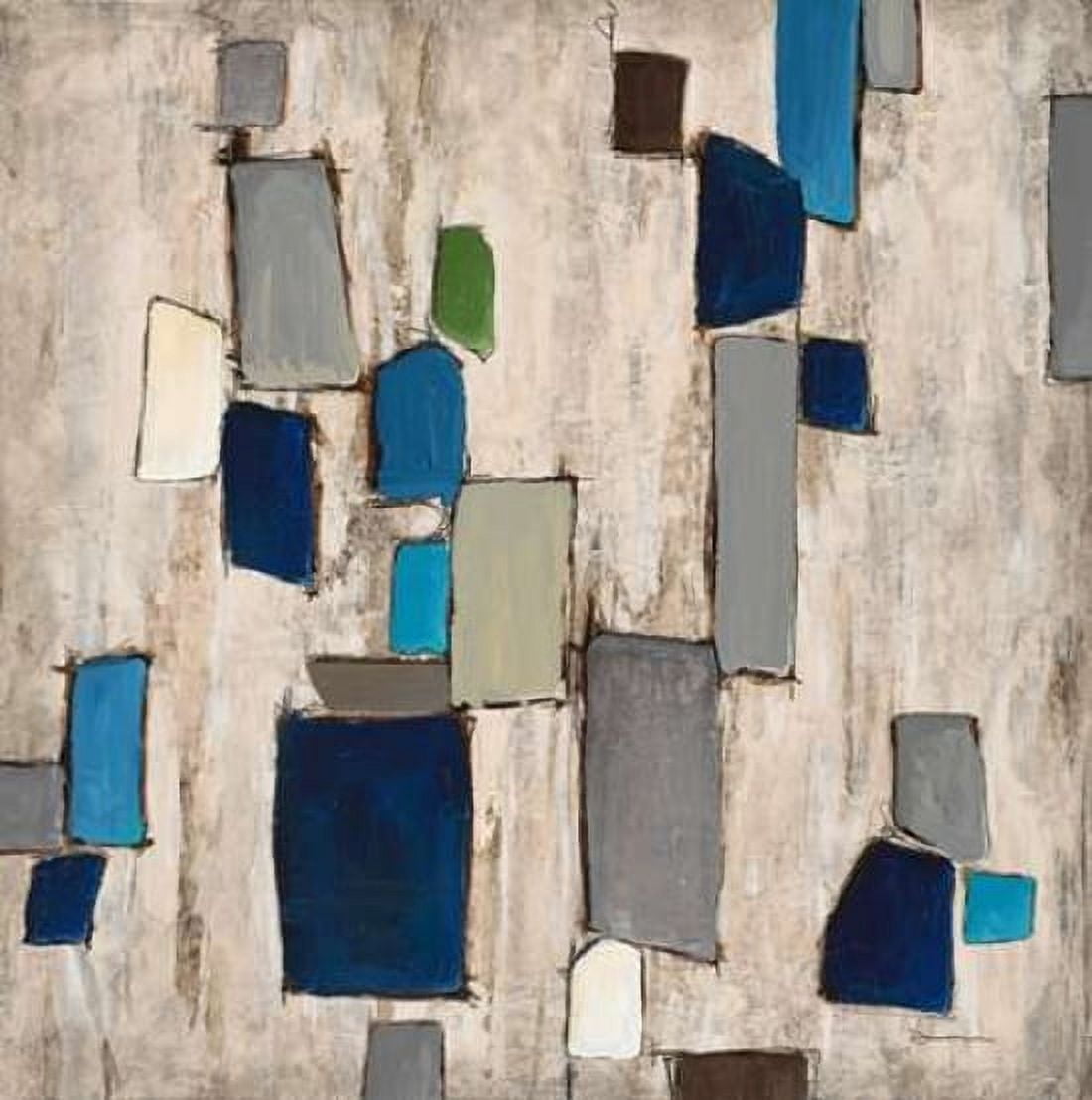 Blue Squared Canvas Art - Dennis Dascher (24 x 24)