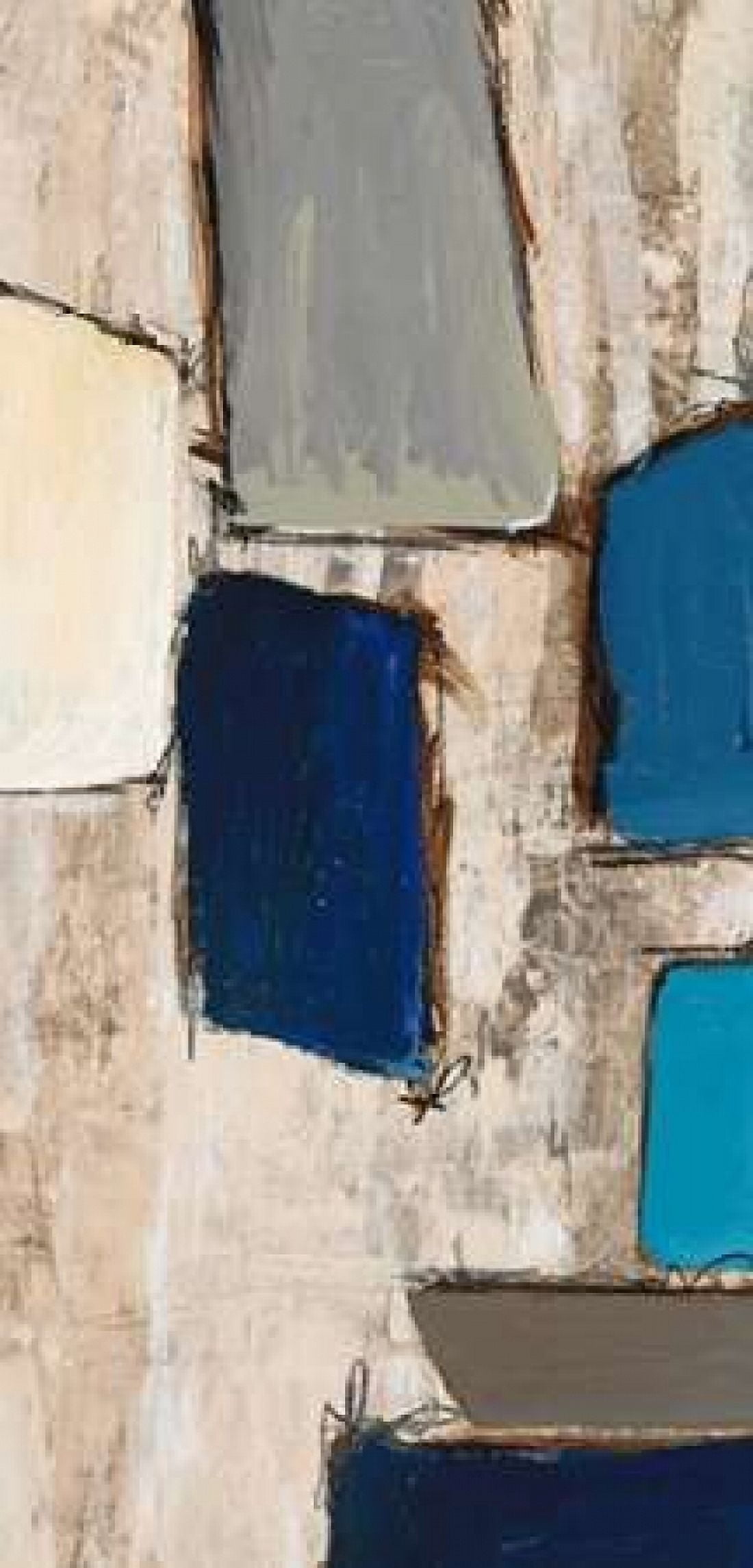Blue Squared Detail 1 Canvas Art - Dennis Dascher (10 x 20)