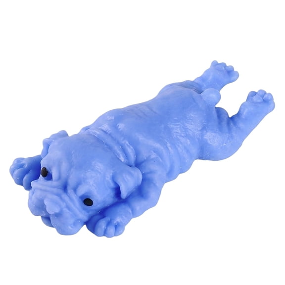 Blue Squishy Stress Toy with Soft Rubber Shar Pei Dog Design, Single Piece, Blue, for Office Desk Fidgeting, Sensory Squeeze Toy