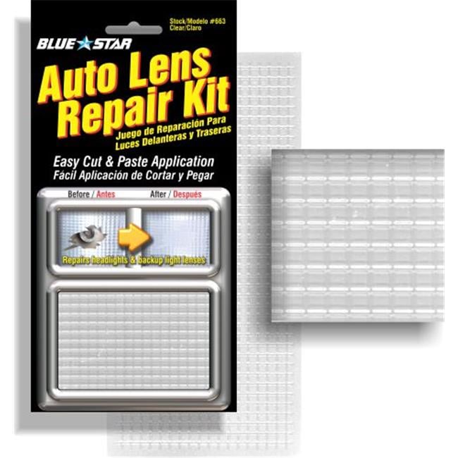 Blue Star Auto Lens Repair Kit, Clear Textured