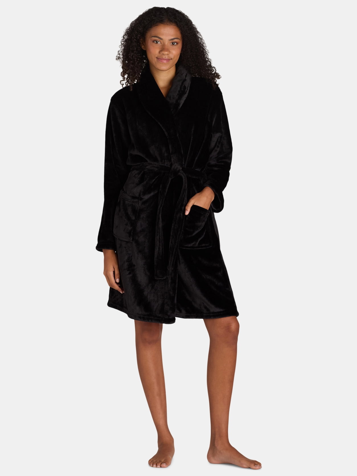 Blue Star Clothing Women's Full Length Plush Body Robe with Belt and 2 ...