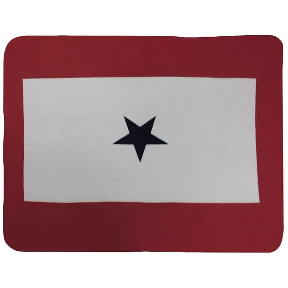 Blue Star Military Service Flag Fleece Blanket Armed Forces