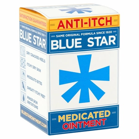 Blue Star Ointment Anti-Itch Medicated Ointment, 2 oz, 4 Pack