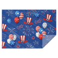thumbnail image 1 of Blue Star Rectangle Tablecloth 60x84 Inch, Water Resistant Vinyl Washable Seasonal Table Cover for Independence Day Holiday Party Picnic Dinner Decor, 1 of 5