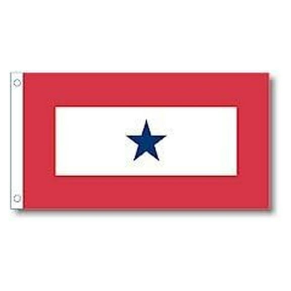 Blue Star Service Flag - 1 Star Nylon 3 ft x 5 ft
