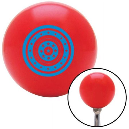 Blue Star Target Red Shift Knob with M16 x 1.5 Insert Shifter Auto Manual Custom Brody
