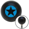 thumbnail image 1 of Blue Star in Circle Black Shift Knob with M16 x 1.5 Insert Shifter Auto Manual Brody, 1 of 1