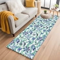 thumbnail image 1 of Blue Starfish Anchor 2'x6' Runner Rug, Summer Coastal Teal Waves Stripe Washable Non-Slip Area Rugs for Hallway Kitchen Floor Bedroom Entryway, StainResistant Laundry Carpet Decoration Indoor Mat, 1 of 9