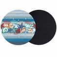 thumbnail image 1 of Blue Starfish Beach Coasters Set of 2, Absorbent Coasters for Drinks, Summer Conch Coral Coastal Wood Grain Coaster for Desk Coffee Table Protection, Home Decor House Warming Gifts 4", 1 of 8