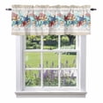 thumbnail image 1 of Blue Starfish Beach Kitchen Curtain Valances for Windows Farmhouse Short Curtains, Summer Coral Conch Coastal Retro Beige Rod Pocket Valance Curtain for Bedroom Cafe Living Room 54"x18", 1 of 8