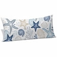 thumbnail image 1 of Blue Starfish Coastal Body Pillow Covers 20"x54", Summer Beach Nautical Coral Sea Soft Brushed Microfiber Breathable Throw Pillow Covers, Pillowcase with Zipper for Couch Sofa Bedroom Living Room, 1 of 9