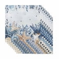 thumbnail image 1 of Blue Starfish Coastal Cloth Napkins, Eucalyptus Summer Nautical Shell Washable and Reusable Dinner Napkins Set of 8, Table Napkin for Kitchen Party Birthday Wedding Hotel Housewarming 20"x20", 1 of 9