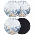 thumbnail image 1 of Blue Starfish Coastal Coasters Set of 4, Absorbent Coasters for Drinks, Eucalyptus Summer Nautical Shell Coaster for Desk Coffee Table Protection, Home Decor House Warming Gifts 4", 1 of 8