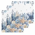 thumbnail image 1 of Blue Starfish Coastal Kitchen Dish Towels for Drying Dishes Set of 3, Eucalyptus Summer Nautical Shell Ocean Waffle Weave Microfiber Hand Tea Bathroom Towels Quick Dry & Absorbent Towel 12x12, 1 of 7