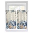 thumbnail image 1 of Blue Starfish Coastal Living Room Curtains 2 Panel, Eucalyptus Summer Nautical Shell Retro Cafe Window Treatment, Farmhouse Bedroom Bathroom Kitchen Curtains Drapes 104"x54", 1 of 6