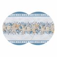 thumbnail image 1 of Blue Starfish Coastal Round 13 Inch Placemats Set of 2, Nautical Ocean Summer Coral Botanical HeatResistant Non Slip Place Mats for Dining Table, Wipeable Braided Kitchen Table Mats for Housewarming, 1 of 9