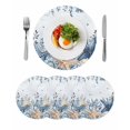 thumbnail image 1 of Blue Starfish Coastal Round 15 Inch Placemats Set of 4, Eucalyptus Summer Nautical Shell HeatResistant Non Slip Place Mats for Dining Table, Wipeable Braided Kitchen Table Mats for Housewarming, 1 of 9