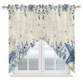 thumbnail image 1 of Blue Starfish Coastal Swag Valances for Windows 2 Pack, Kitchen Window Curtains 36 Inch Length, Eucalyptus Summer Nautical Shell Retro Privacy Swag Curtains for Living Room/Bathroom 36"x36", 1 of 8