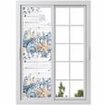 thumbnail image 1 of Blue Starfish Coastal Window Privacy Film,Eucalyptus Summer Nautical Shell Wooden Static Cling UV Sun Blocking Heat Control Window Tint Day and Night,Non-Adhesive One Way Privacy Cover 17.7''x78.7'', 1 of 7