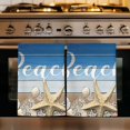 thumbnail image 1 of Blue Starfish Kitchen Towels Set of 2, Coastal Coral Ocean Ombre Brown Wooden Absorbent Dish Towels for Kitchen, Microfiber Hand Towel, Quick Drying Tea Towel for Cleaning Decorative Dishcloths, 1 of 7