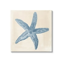 Blue Starfish Nautical Summer Animals & Insects Graphic Art Gallery Wrapped Canvas Print Wall Art
