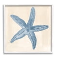 thumbnail image 1 of Blue Starfish Nautical Summer Animals & Insects Graphic Art White Framed Art Print Wall Art, 1 of 7