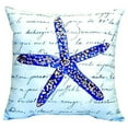 thumbnail image 1 of Blue Starfish No Cord Pillow 18x18, 1 of 3