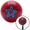 thumbnail image 1 of Blue Starfish Red Metal Flake Shift Knob with M16 x 1.5 Insert Shifter Auto Manual, 1 of 1
