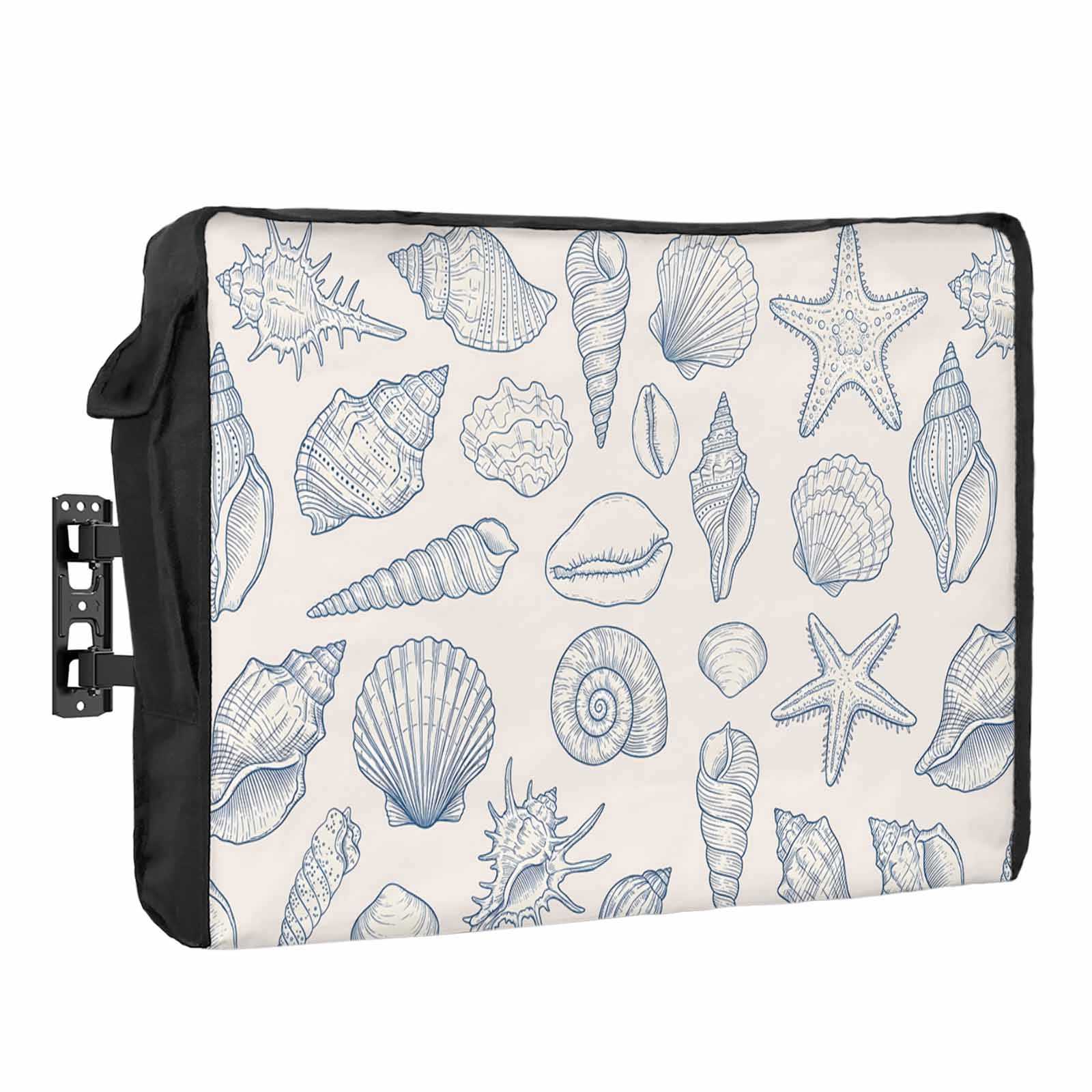 Blue Starfish Shells Conch Outdoor TV Cover 60 to 65 inch Weatherproof ...