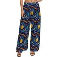 Blue Starry Night Straight Pants Funny Famous Painting Office Wide