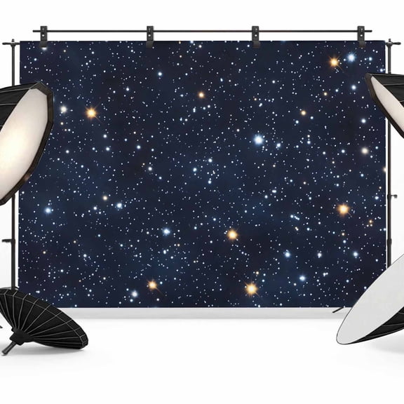 Blue Starry Sky Backdrop for Photoshoot,Photography Photo Studio Background Wall Backdrop,Universe Space Galaxy Night Star Back Drop Banner Panel for Portraits Wedding Party Live Streaming 10x8Ft