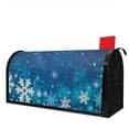 thumbnail image 1 of Blue Starry Sky and White Snowflakes Mailbox Covers Magnetic Letter Box Wrap Standard Size 21x18 Inch Mailbox Decor Post Letter Box Decoration for Outdoor Garden Yard, 1 of 5