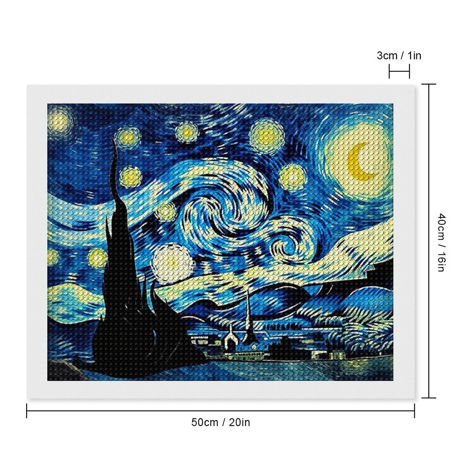 Blue StarryNight Diamond Painting Kits for Adults, DIY Diamond Art Kits