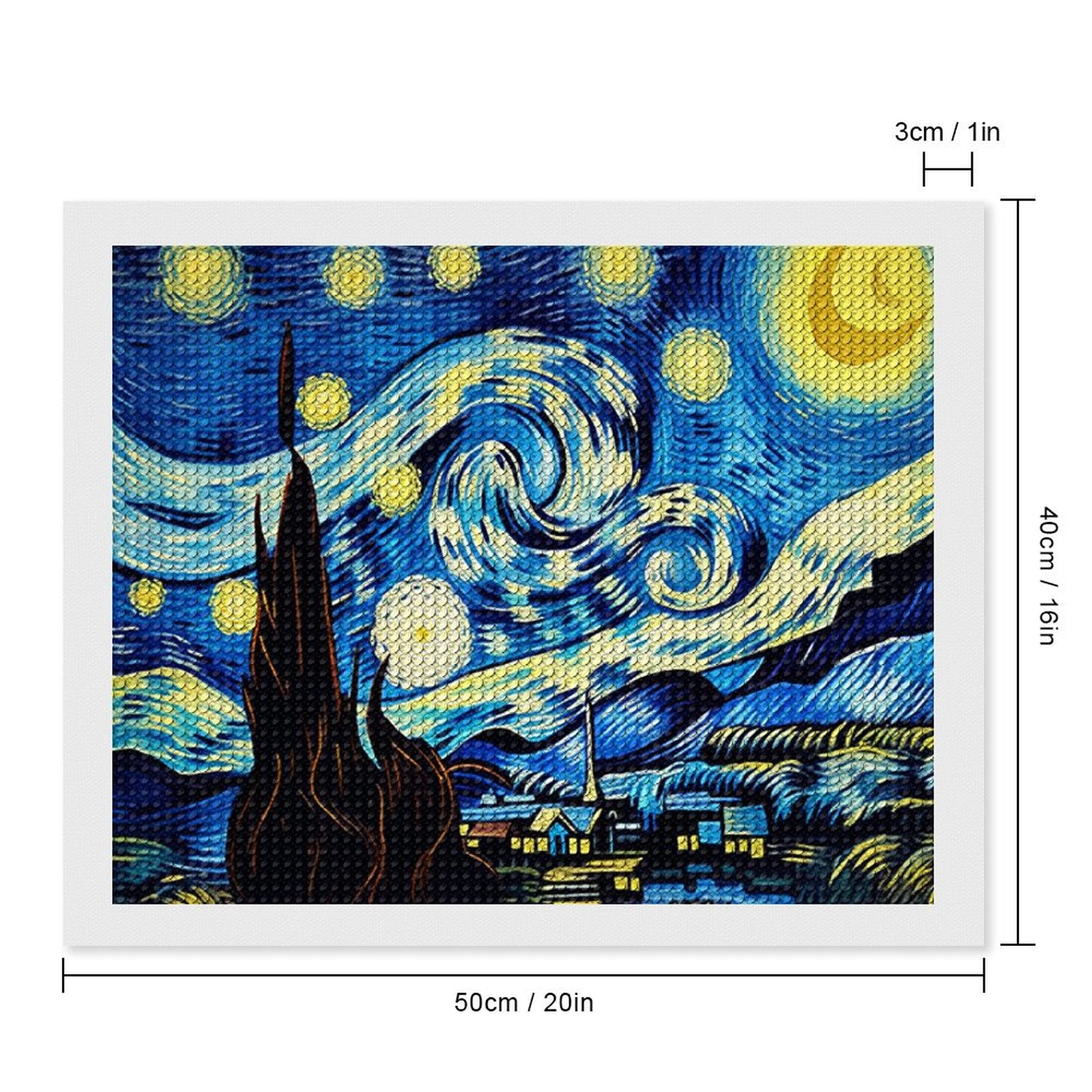 Blue StarryNight Diamond Painting Kits for Adults, DIY Diamond Art Kits