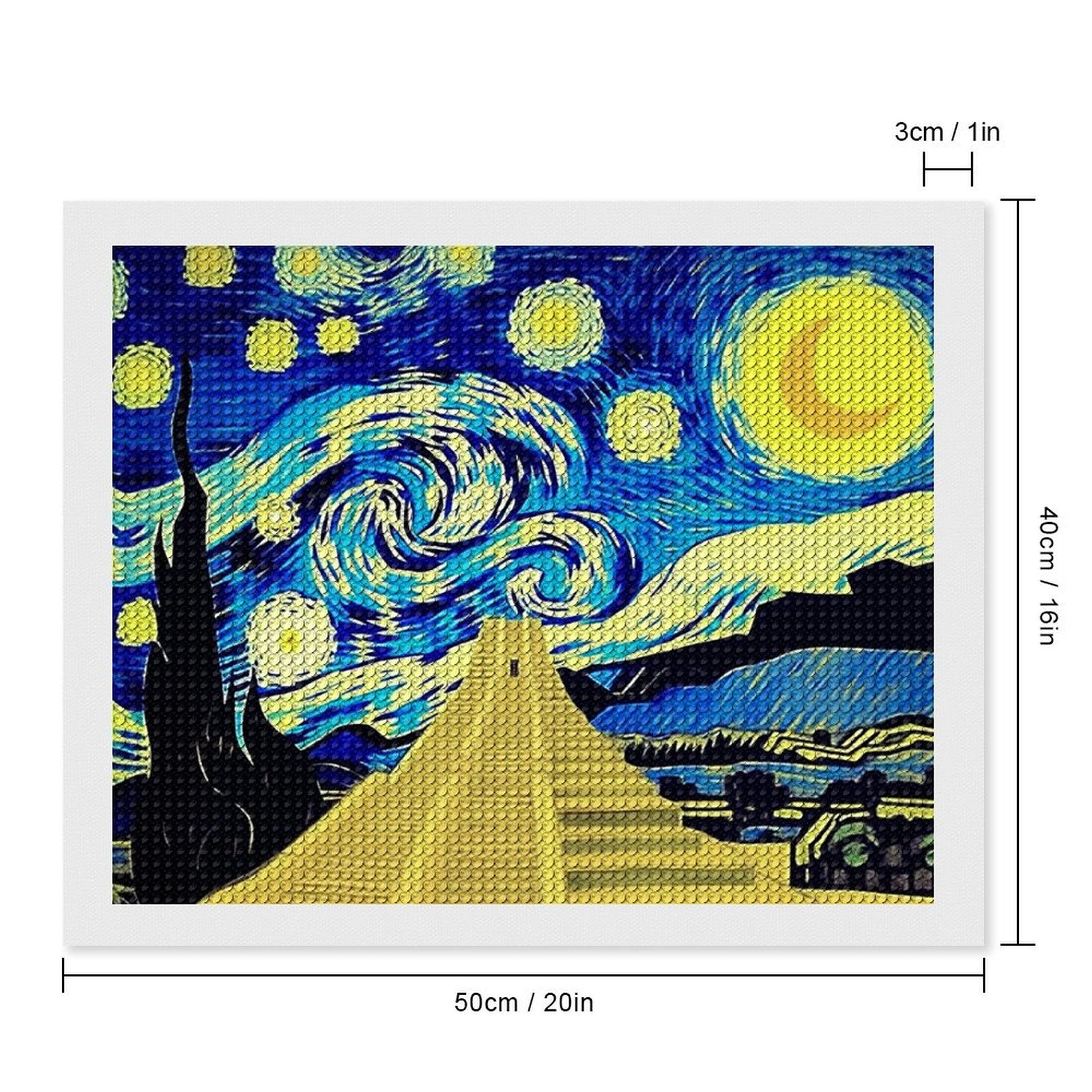 Blue StarryNight Diamond Painting Kits for Adults, DIY Diamond Art Kits